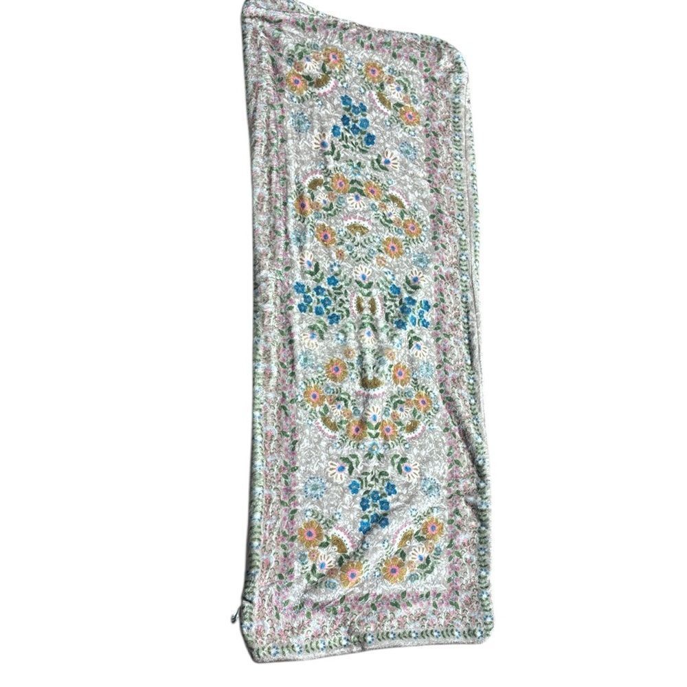 Natural life soft velvety body pillow cover zip close boho floral dopamine